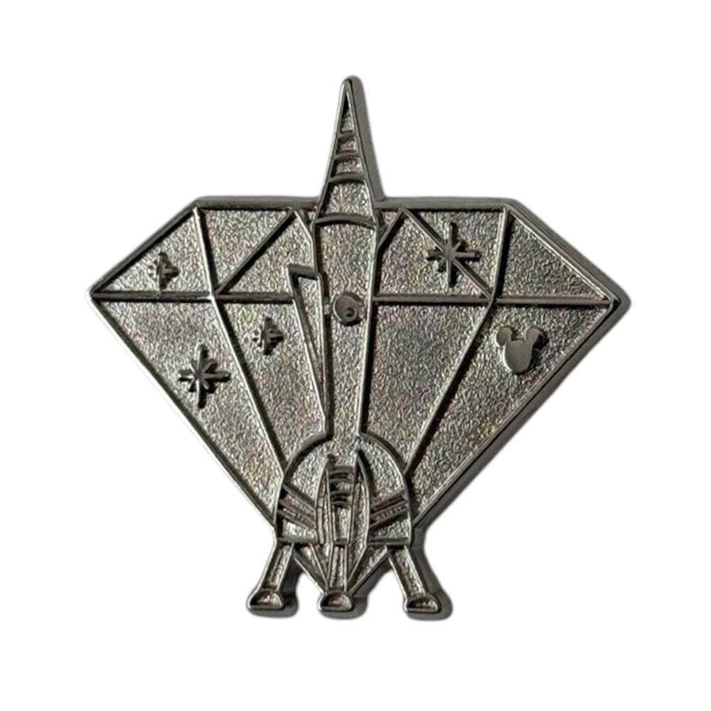 Disney DLR Rocket to the Moon Chaser Diamond Attractions 2015 Hidden Mickey Pin